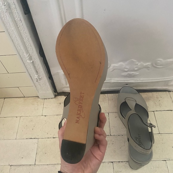 Naked Feet Silver Wedges - Picture 4 of 6